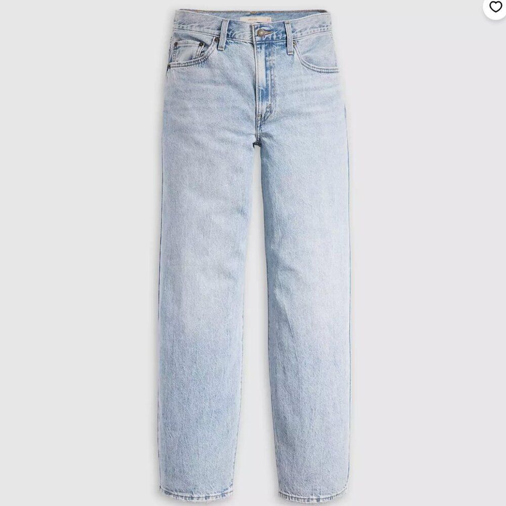 Levi's Premium Baggy Dad Women's Jeans in Fan Flare - Light Wash Sz 24 - Picture 1 of 15